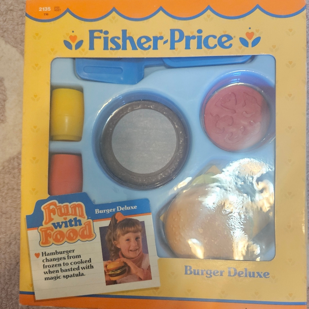 Vintage Fisher Price fun with food Burger Deluxe 1987